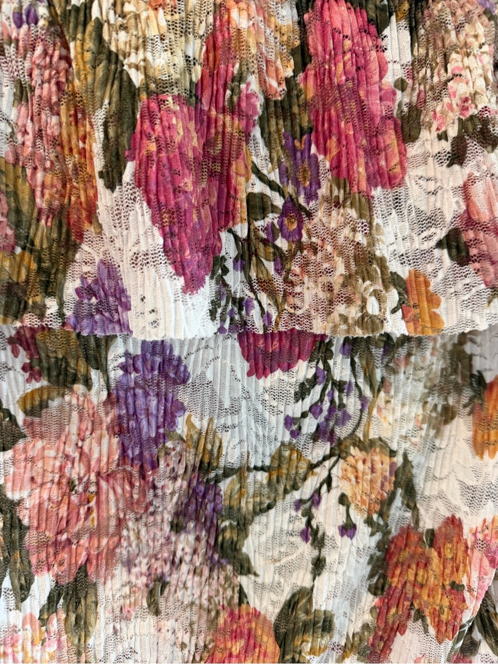 Forever 21 Floral Strapless Ruffle Crop Top in Multi and Magenta Size M - Picture 4 of 6